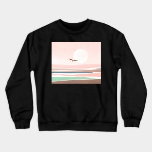 Pastel colored landscape poster Crewneck Sweatshirt